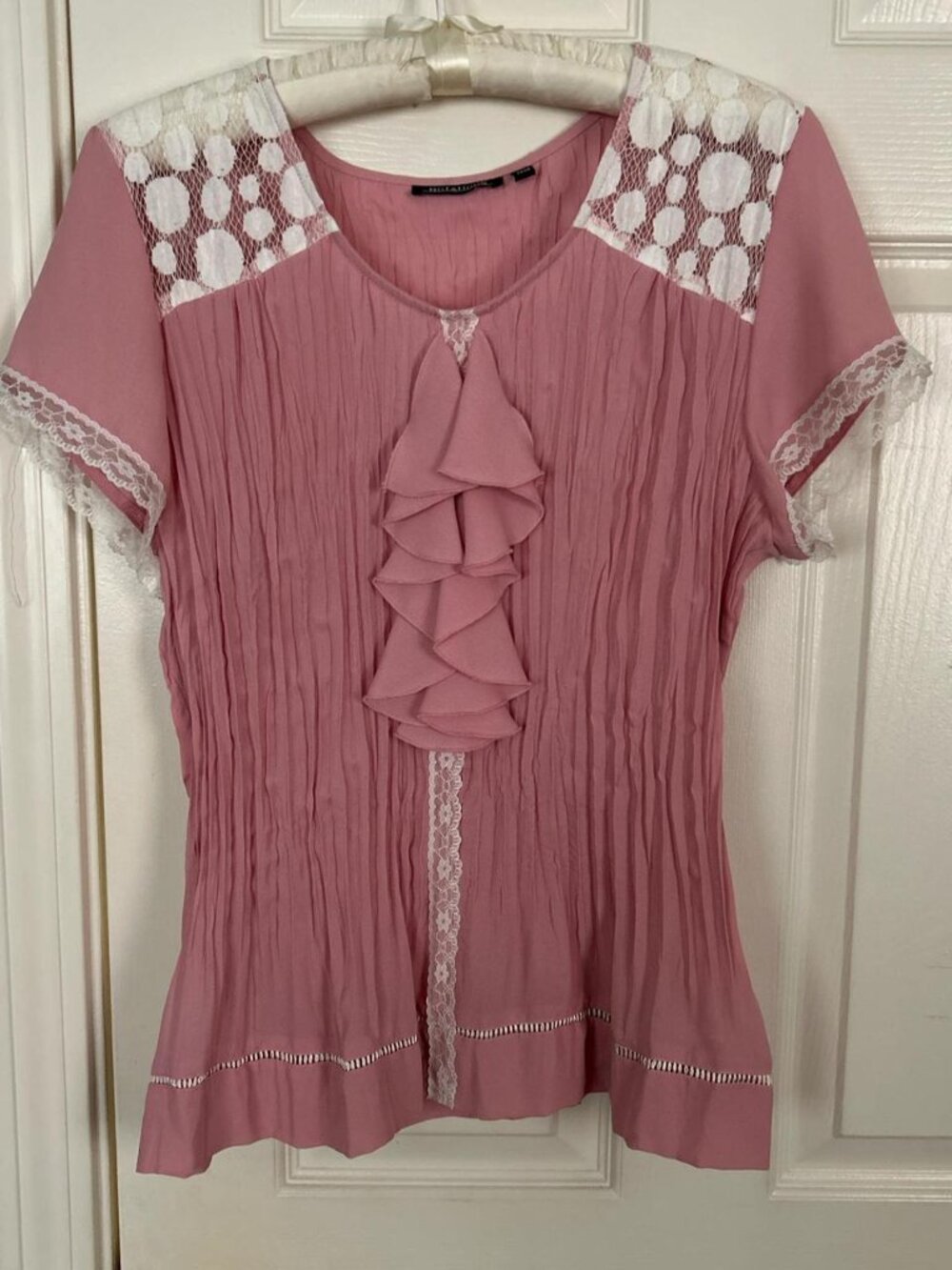 VTG 00s Notations Pink Blouse